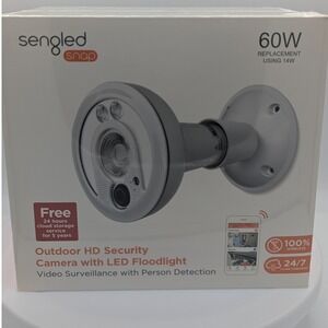 Sengled Snap Outdoor HD Security Camera LED Floodlight AS01-PAR38 White 60W NEW